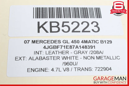 07-16 Mercedes X164 GL450 4MATIC Rear 3rd Third Row Seat Motor Unit OEM