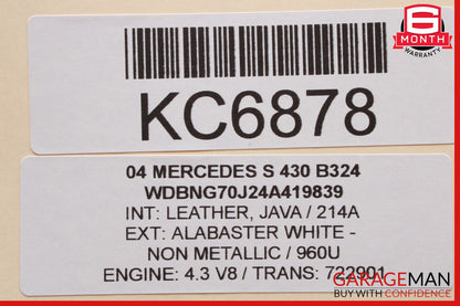 00-06 Mercedes W220 S430 Front Left Driver Side Seat Computer Control Module