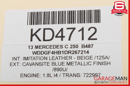 08-14 Mercedes W204 C250 C300 C350 Rear Left Door Lock Latch Actuator OEM