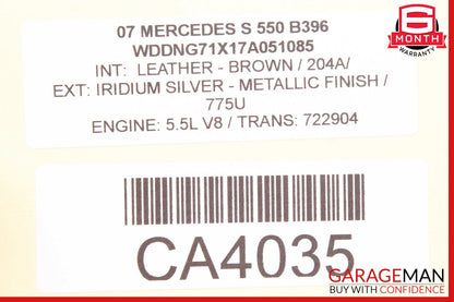 07-13 Mercedes W221 S550 S600 Rear Right Passenger Side Exterior Door Handle OEM