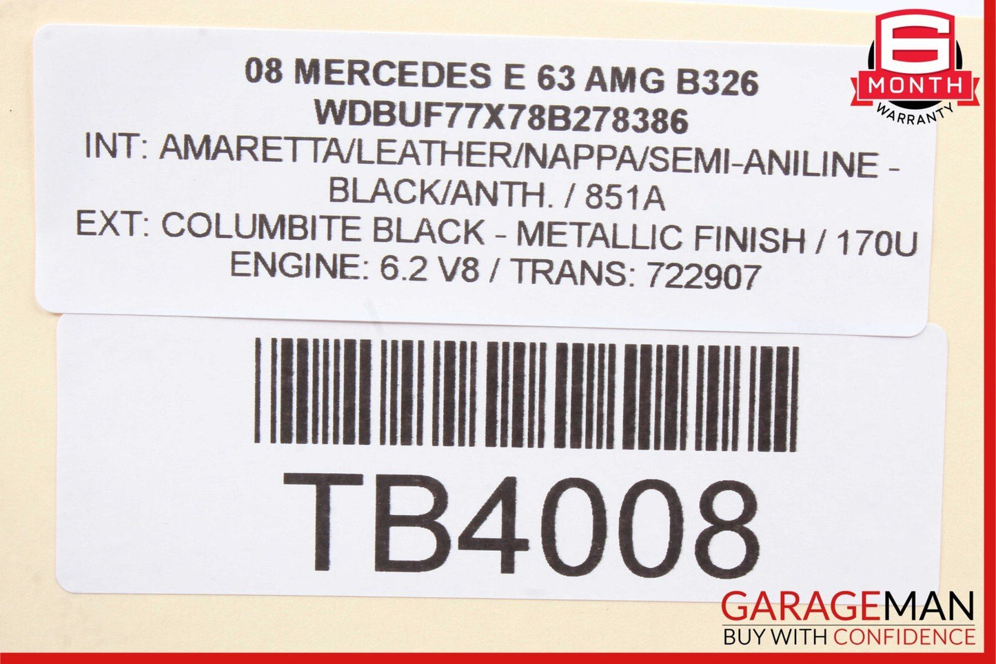 03-09 Mercedes W211 E500 E550 E63 AMG Center Panoramic Sunroof Sun Roof Glass