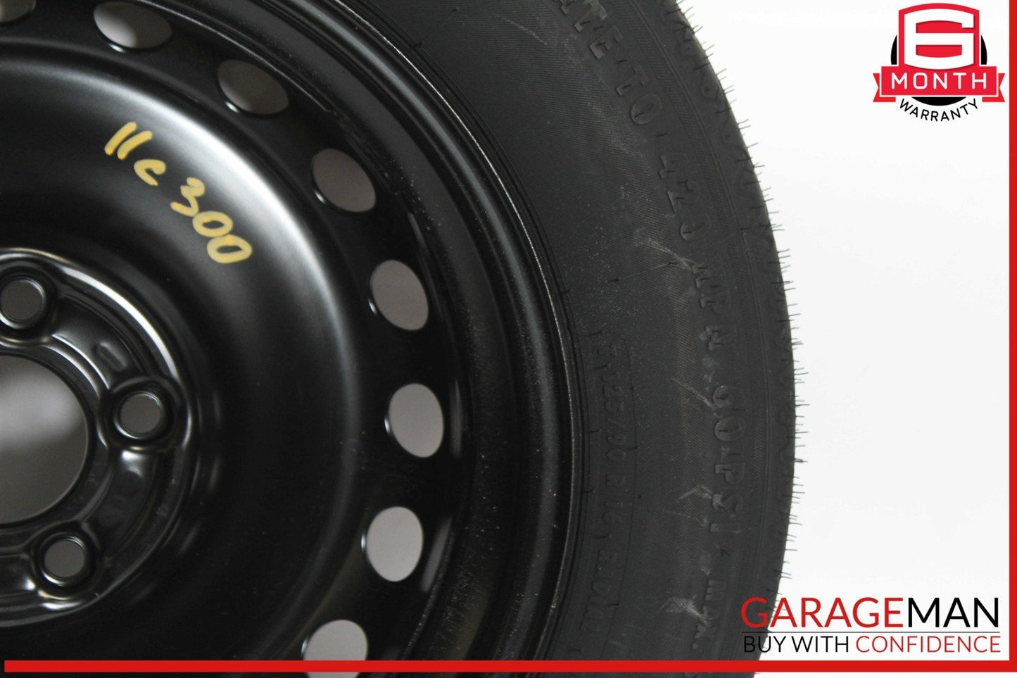 08-14 Mercedes W204 C250 C300 Emergency Spare Tire Donut Wheel Rim 125 90 16"