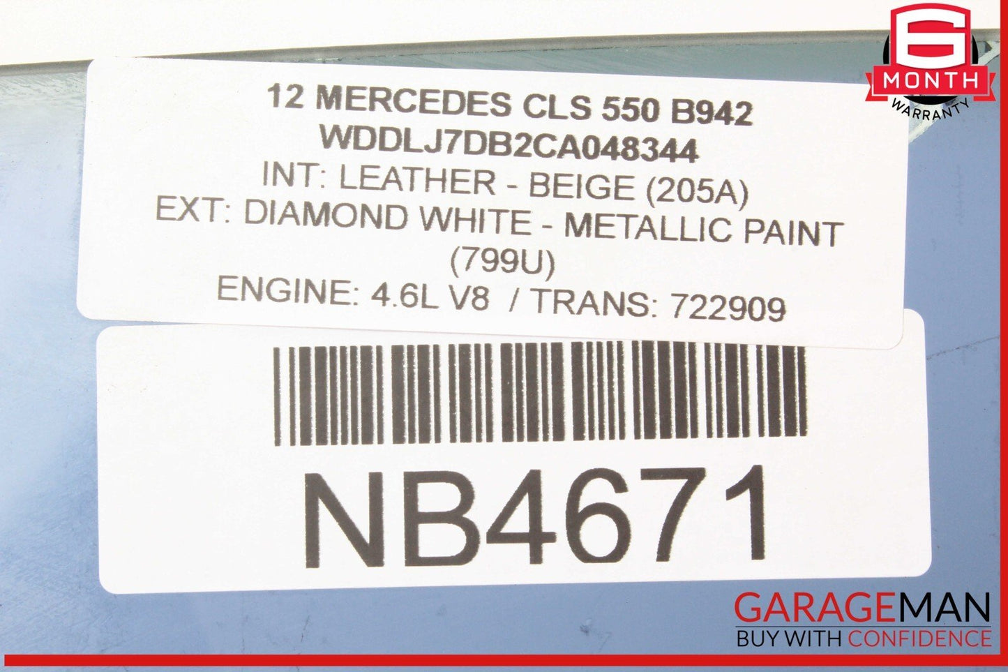 12-18 Mercedes W218 CLS550 CLS63 AMG Rear Left Driver Side Door Window Glass OEM