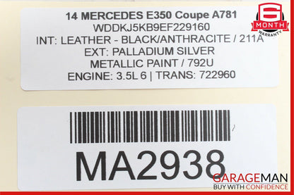 10-17 Mercedes W207 E350 Rear Right / Left Side Lower Control Thrust Arm OEM