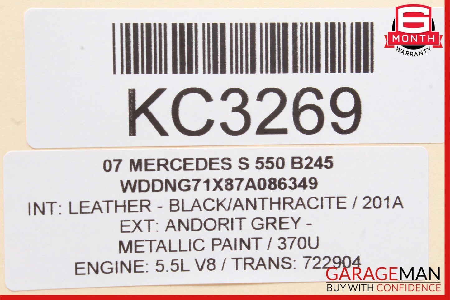 07-09 Mercedes W221 S550 S63 AMG Rear Right Or Left Side Door Controller Module