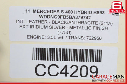 10-13 Mercedes W221 S400 Hybrid 7 Speed Auto Automatic Transmission 722.950 58k