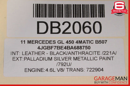 07-12 Mercedes X164 GL350 Front Left Side Wing Fender Panel Palladium Silver