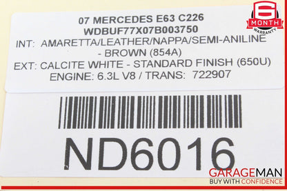 03-09 Mercedes W211 E63 AMG Front Right Side Door Handle Keyless Go OEM