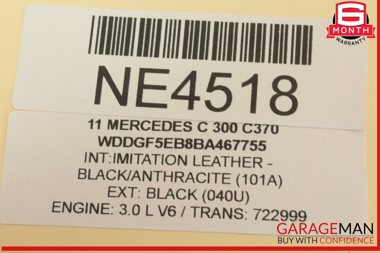 10-11 Mercedes W204 C300 C350 Front Right Side Door Rear View Mirror Black OEM