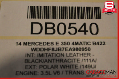 14-16 Mercedes W212 E350 E550 Rear Left Interior Door Panel Trim Cover Black OEM