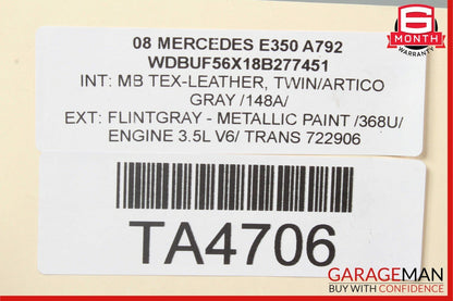 07-11 Mercedes W211 E350 SLK350 S550 Engine Intake Filter Air Box Assembly OEM