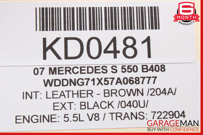 07-10 Mercedes W221 S550 CL550 CL600 Instrument Cluster Speedometer OEM