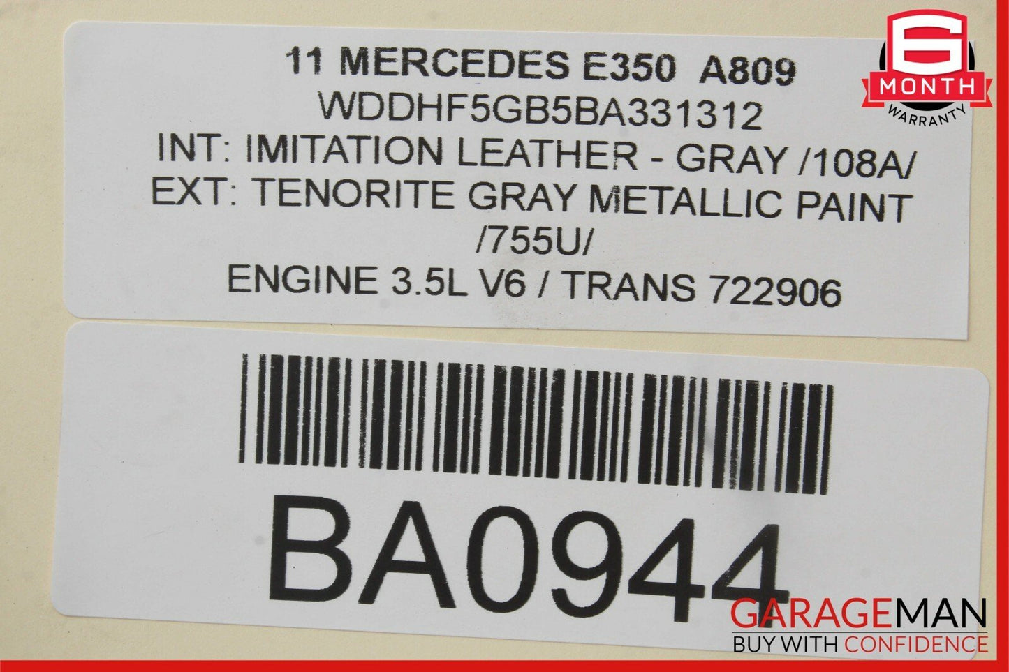 10-16 Mercedes W212 E350 E550 Front Right Top Upper Control Arm 2123302811 OEM