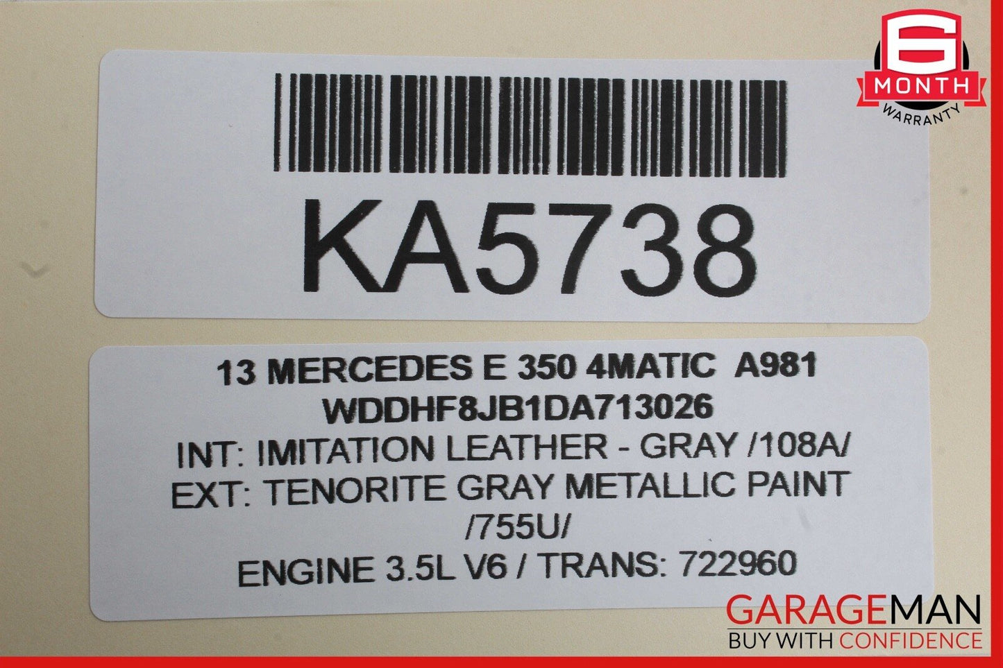 10-14 Mercedes W212 E350 4MATIC Rear Left Side Door Window Regulator Motor OEM