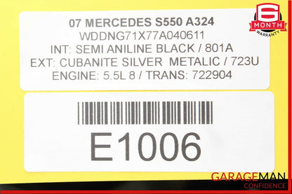 07-09 Mercedes W221 S550 S600 Front Right Passenger Under Seat Control Unit OEM