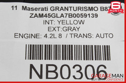 08-18 Maserati GranTurismo Rear Left Side Quarter Window Glass OEM