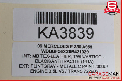 06-11 Mercedes W211 E350 CLS350 CLS550 Rear Overhead Dome Light Reading Map Grey