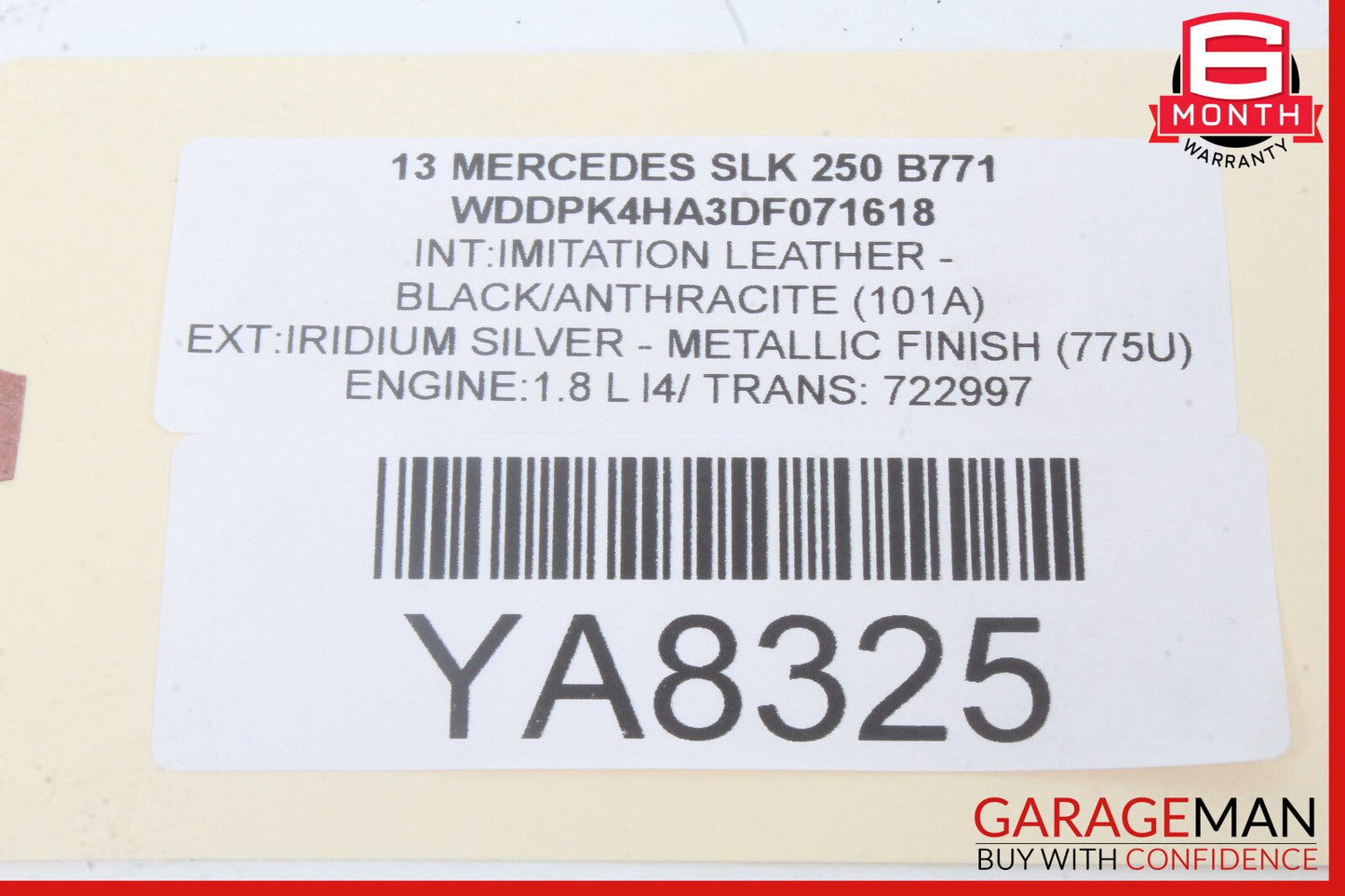 12-20 Mercedes R172 SLK250 SLC300 Front Left Side Door Airbag Air Bag OEM