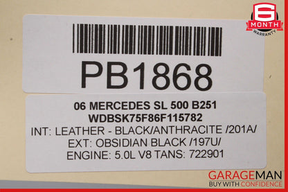 03-08 Mercedes R230 SL500 Engine Radiator AC A/C Condenser Oil Cooler Assembly