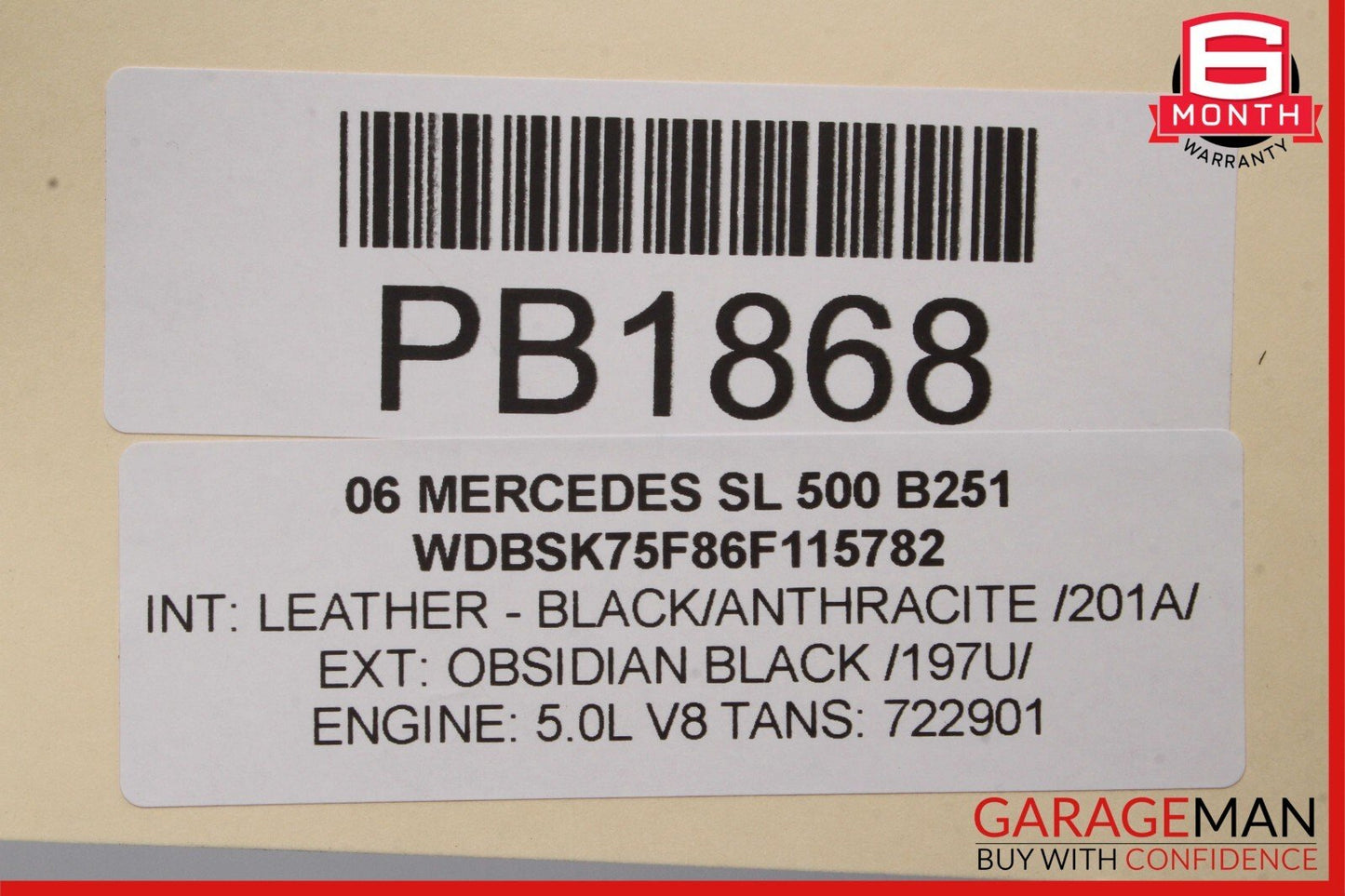03-08 Mercedes R230 SL500 Engine Radiator AC A/C Condenser Oil Cooler Assembly