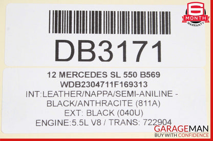 03-12 Mercedes R230 SL550 Right Side Convertible Hard Roof Top Hinge Frame Assy