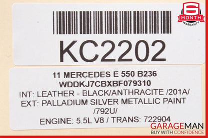 10-13 Mercedes W207 E550 Front Right Exterior Door Handle Keyless Go Silver OEM