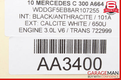 08-14 Mercedes W204 C250 C300 Sedan Front Left Side Door Window Regulator Motor