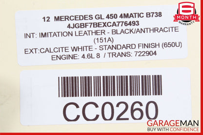 06-19 Mercedes X164 GL450 GLE400 R350 Rear Glass Windshield Wiper Motor Unit