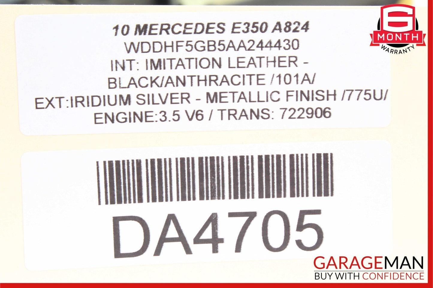 10-13 Mercedes W212 E350 E550 Front or Rear Right Exterior Door Handle Silver