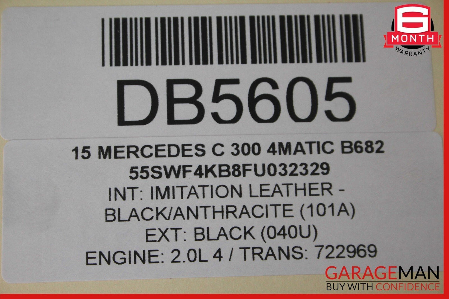 15-17 Mercedes W205 C300 C350e Front Right / Left Side Top Upper Seat Cushion