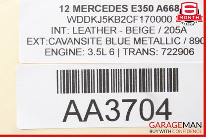 10-13 Mercedes W207 E350 Coupe Rear Right Side Interior Quarter Door Trim Cover