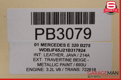 98-02 Mercedes W210 E320 Wagon Rear 3rd Third Row Top Upper Seat Cushion Java
