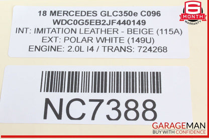 14-20 Mercedes X253 GLC350e C400 GLC300 S550 Front Interior Rear View Mirror OEM