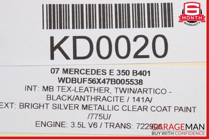03-09 Mercedes W211 E350 E500 Rear Right Side Exterior Door Handle Bright Silver