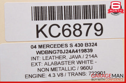 00-06 Mercedes W220 S430 S55 AMG Front Right Side Seat Computer Control Module