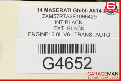 14-17 Maserati Ghibli Front Dashboard Dash Instrument Panel Analog Clock