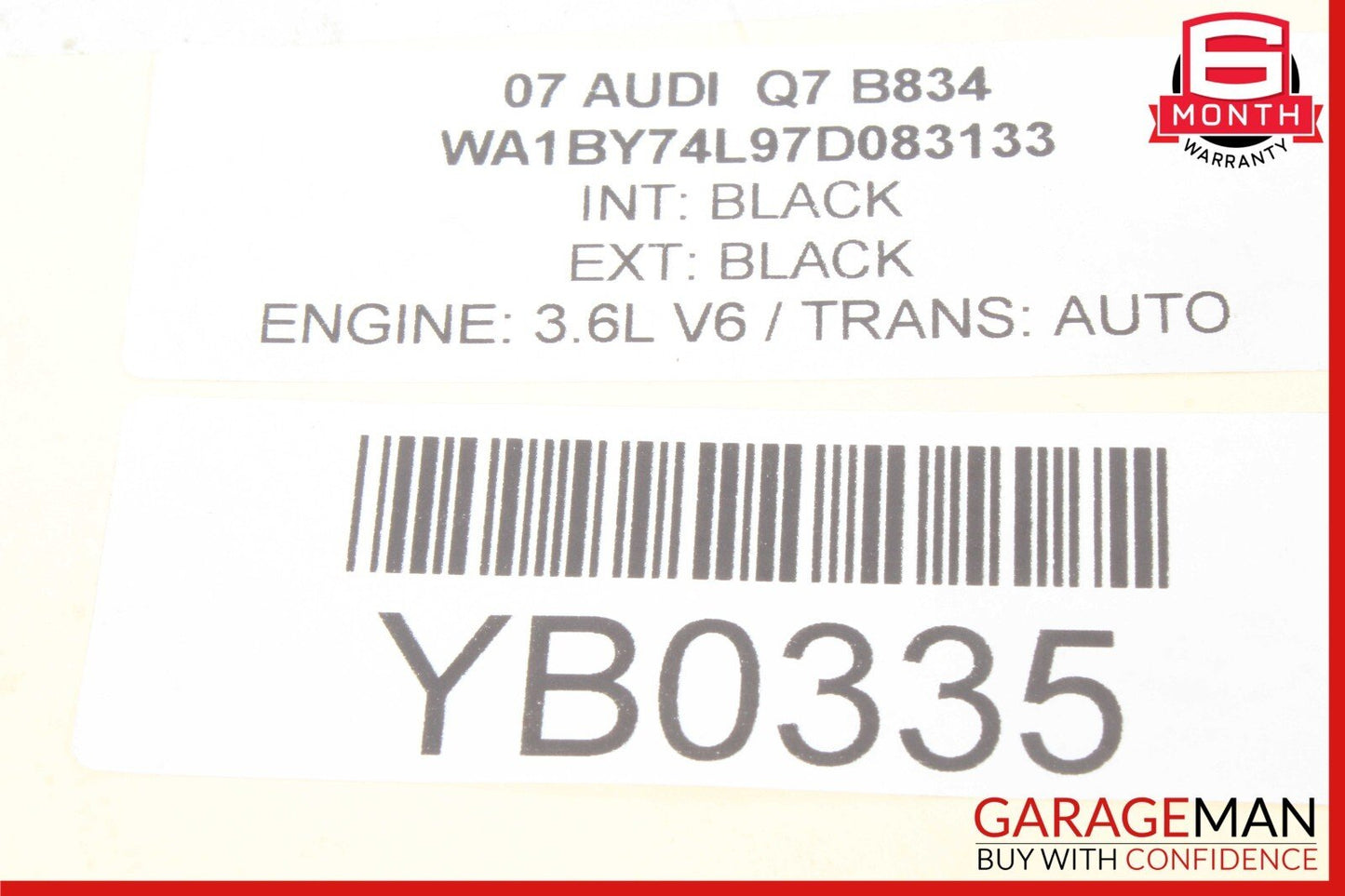 07-10 Audi Q7 4L Rear Left Or Right Side Axle CV Half Shaft 7L8501201 OEM