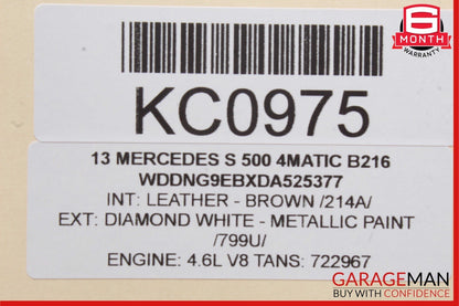 07-13 Mercedes W221 S550 S350 S400 Rear Right Door Window Regulator Motor Unit