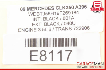 06-09 Mercedes W209 CLK350 CLK500 Right Passenger Interior Door Panel Black OEM