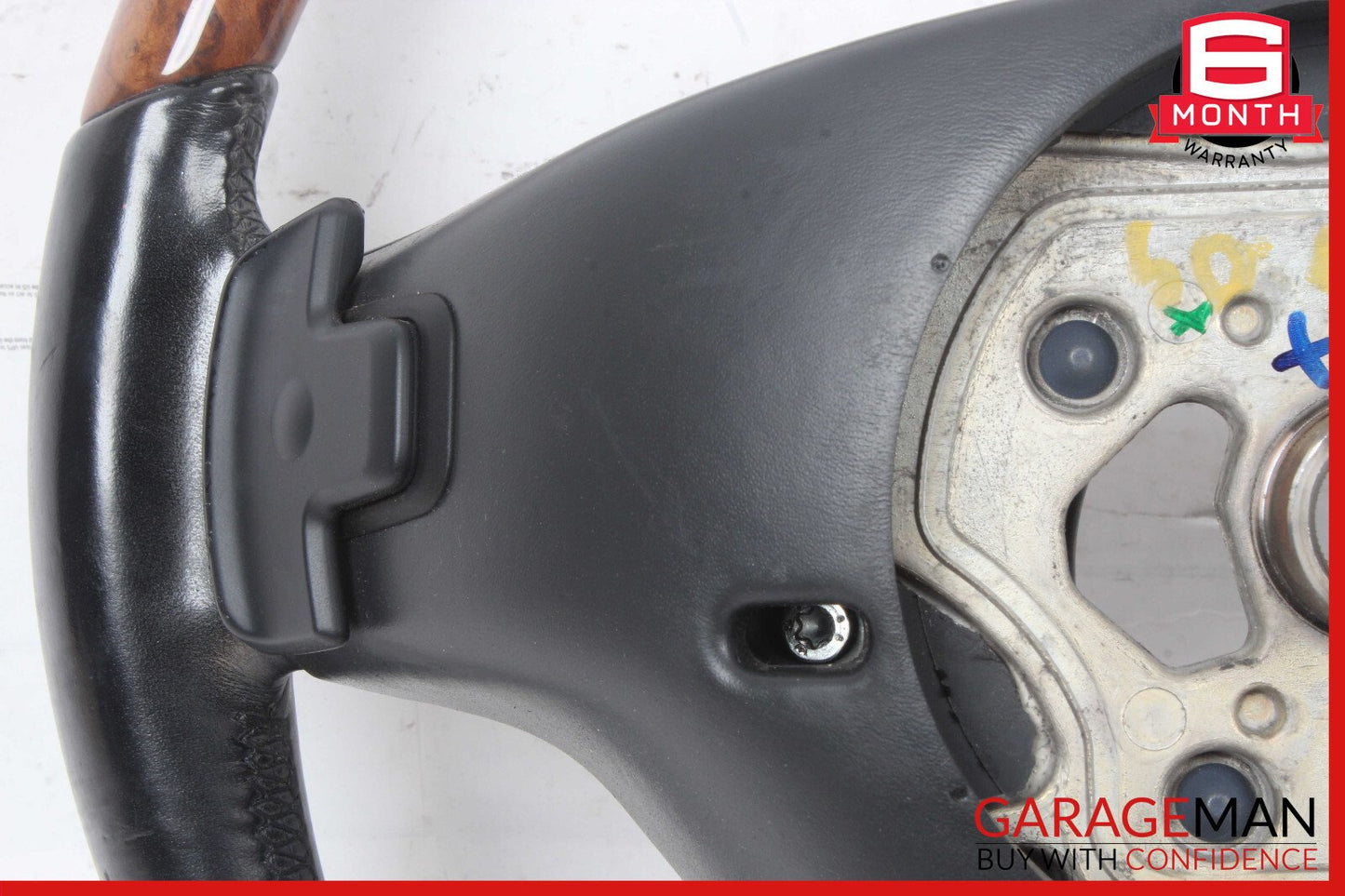 07-10 Mercedes CL550 S550 4 Spoke Steering Wheel Black w/ Paddles Assy Wood