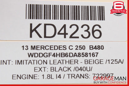 12-14 Mercedes W204 C250 C300 Front Left Side Exterior Door Handle Black OEM