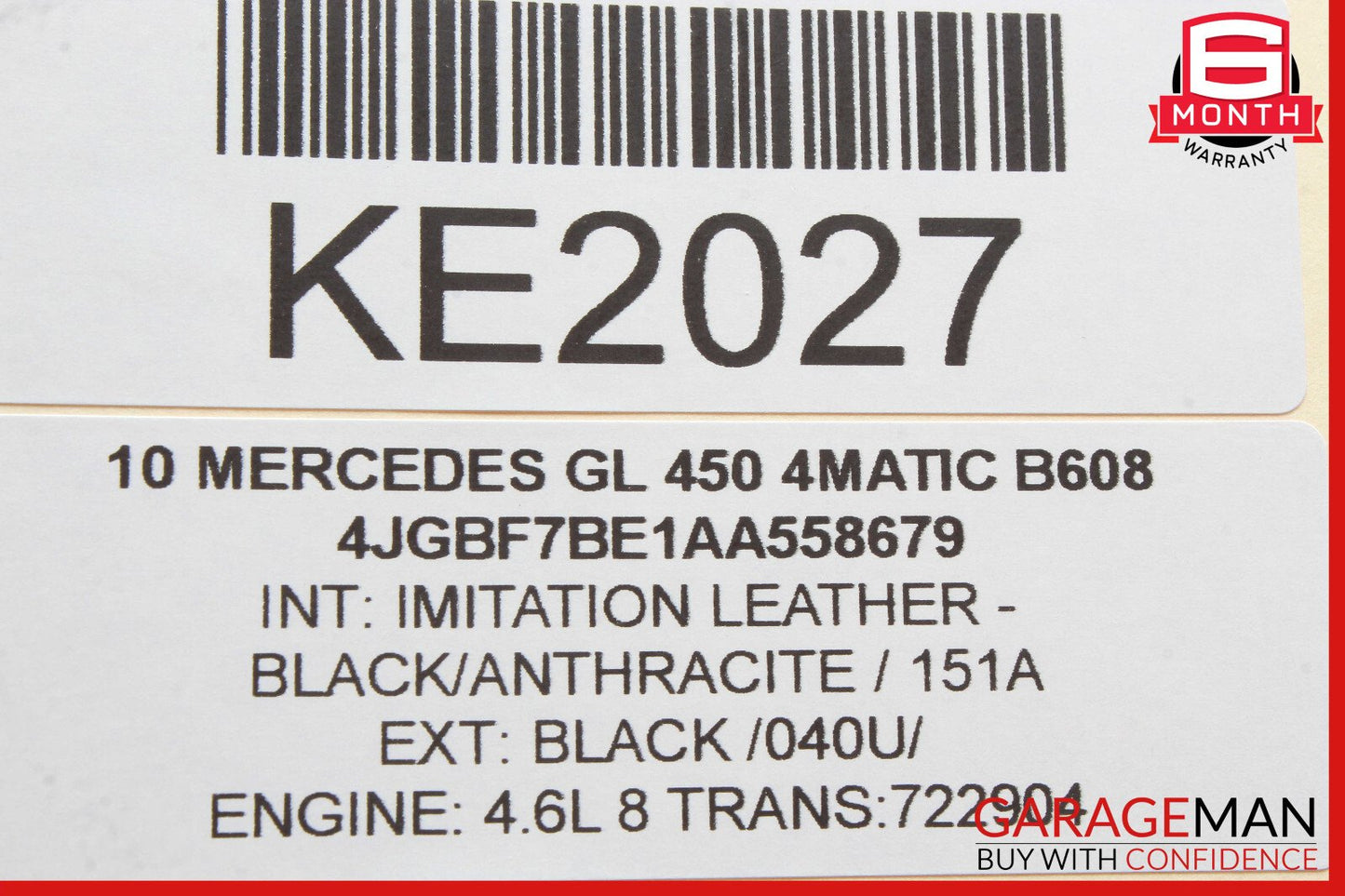 06-13 Mercedes X164 GL450 ML550 Front Overhead Dome Light Reading Map Lamp Gray