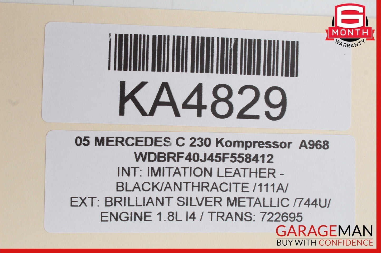 01-07 Mercedes W203 C230 Kompressor Front Right Side Door Control Module OEM