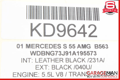 00-01 Mercedes W220 S55 AMG Rear Seat Control Module 2208201026 OEM
