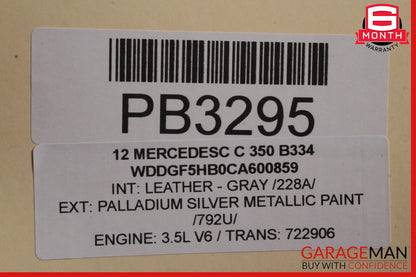 08-14 Mercedes W204 C250 C300 C350 Rear Left Side Interior Door Panel OEM