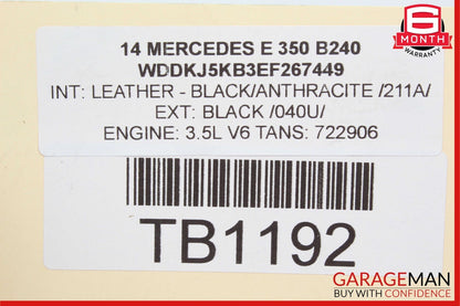 10-17 Mercedes W207 E350 C300 Master Cylinder Power Brake Booster OEM