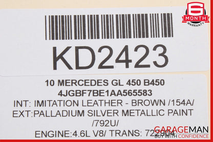 06-12 Mercedes X164 GL450 Rear Right Side Door Wire Harness Wires