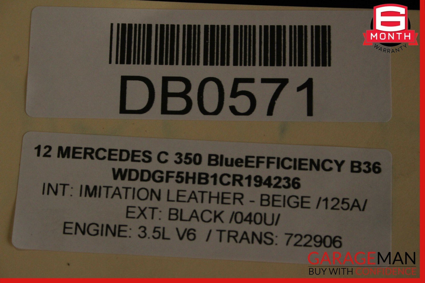 05-11 Mercedes R171 SLK280 SLK350 Front Right Side Top Upper Seat Cushion OEM