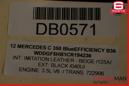 05-11 Mercedes R171 SLK280 SLK350 Front Right Side Top Upper Seat Cushion OEM