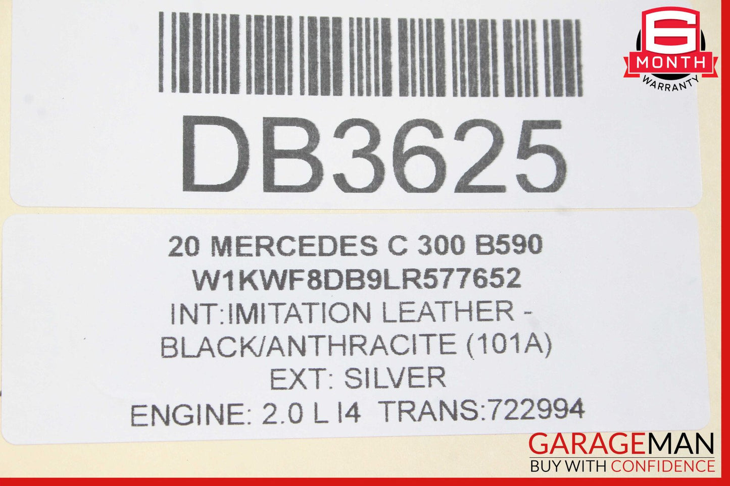 15-20 Mercedes W205 C300 C400 Sedan Rear Right Passenger Side Door Shell OEM